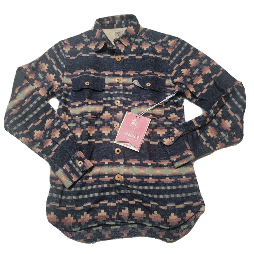 PRPS‎ Goods & Co Men's Tribal Button Flannel Buuckle BKE Shirt Size S Small
